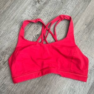 lululemon free to be serene bra in dark red
